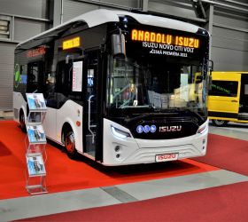 Elektrický autobus ISUZU NovoCiti Volt na veletrhu CZECHBUS 2022