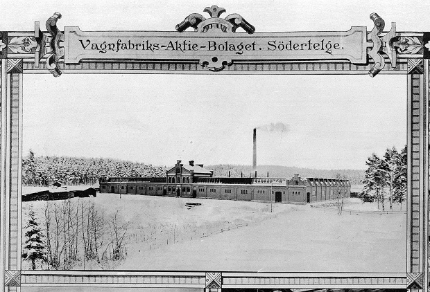 The first factory at Vabis in Södertälje, Sweden around 1895. Photo: Scania Archive