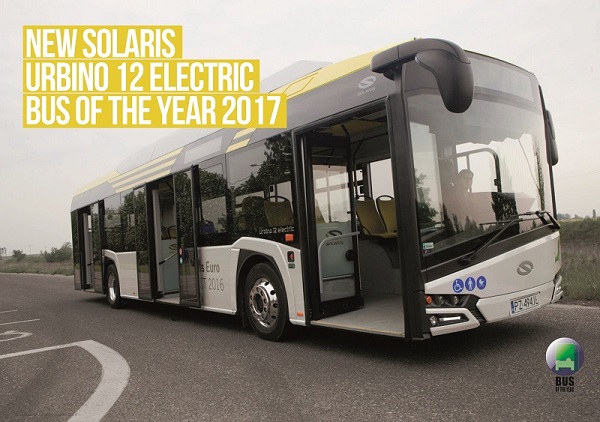 Solaris Urbino 12 Electric: „najlepší mestský autobus roku 2017“ si na poslednom medzinárodnom veľtrhu IAA Nutzfarzeuge v Hannoveri prvýkrát v histórii odniesol batériový elektrobus.