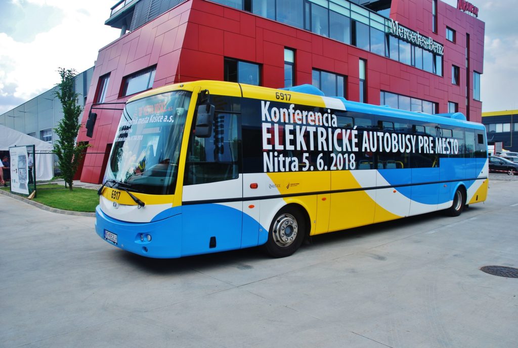 Elektrobus SOR Dopravného podniku Košice na BUS SHOW zdravá doprava 2018 v Nitře (foto: Zdeněk Nesveda BusPress) 