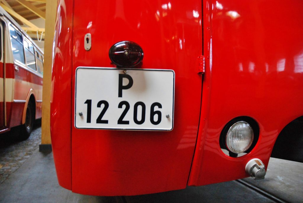 Poválečný československý autobus Škoda 706 RO 1951 ve sbírce muzea DPP (foto: Zdeněk Nesveda) 